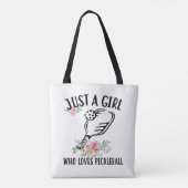 Nur ein Mädchen, das Pickleball Liebe Tasche (Rückseite)