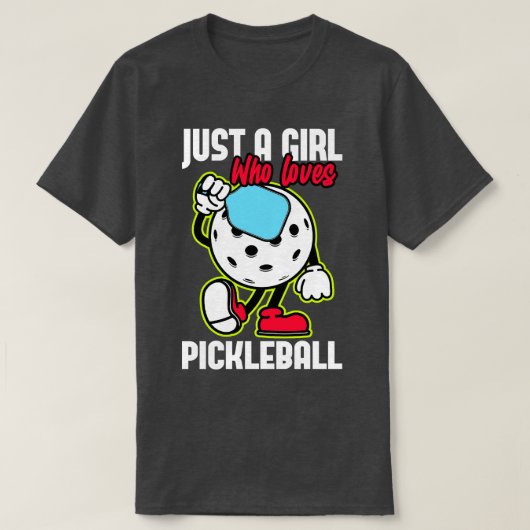 Nur ein Mädchen, das Pickleball Lieben T-Shirt (Design vorne)