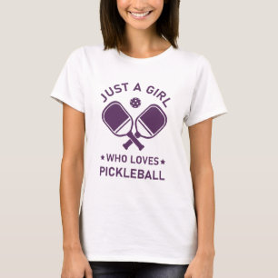 Nur ein Mädchen, das Pickleball Lieben T-Shirt