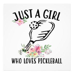 Nur ein Mädchen, das Pickleball liebt Fotodruck