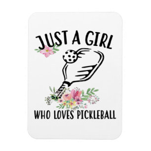 Nur ein Mädchen, das Pickleball liebt Magnet