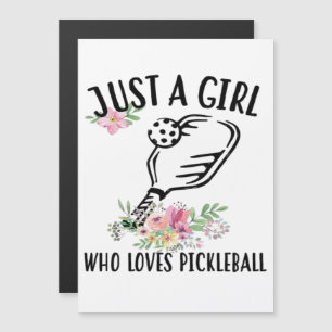 Nur ein Mädchen, das Pickleball liebt Magneteinladung