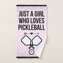 Nur ein Mädchen, das Pickleball Sporty Lieben Cool Handtuch