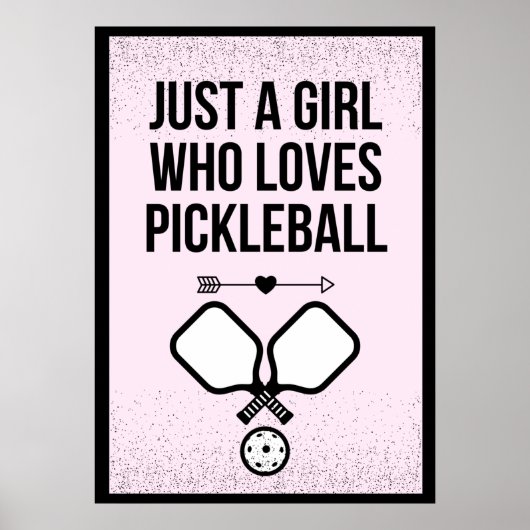 Nur ein Mädchen, das Pickleball Sporty Lieben Cool Poster (Vorne)