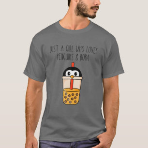 Nur ein Mädchen, das Pinguin Liebe hat - Boba Bubb T-Shirt