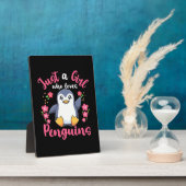Nur ein Mädchen, das Pinguine Liebe Fotoplatte (Seite)