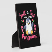 Nur ein Mädchen, das Pinguine Liebe Fotoplatte (Seite)