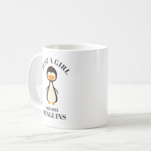 Nur ein Mädchen, das Pinguine Liebe Kaffeetasse (Vorderseite Links)
