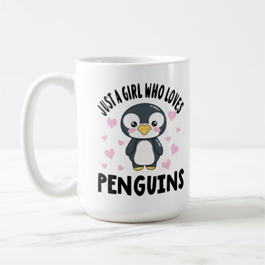 Nur ein Mädchen, das Pinguine Liebe Kaffeetasse (Links)