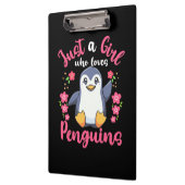 Nur ein Mädchen, das Pinguine Liebe Klemmbrett (Links)