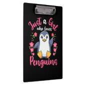Nur ein Mädchen, das Pinguine Liebe Klemmbrett (Rechts)