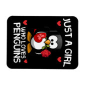 Nur ein Mädchen, das Pinguine Liebe Magnet (Horizontal)