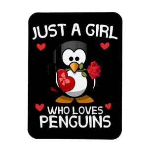 Nur ein Mädchen, das Pinguine Liebe Magnet