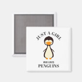 Nur ein Mädchen, das Pinguine Liebe Magnet (Vorderseite/Rückseite)