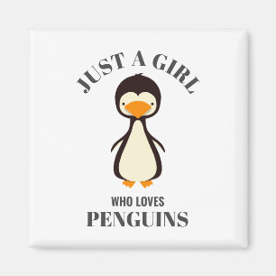 Nur ein Mädchen, das Pinguine Liebe Magnet