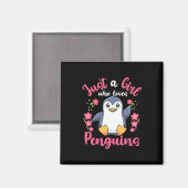 Nur ein Mädchen, das Pinguine Liebe Magnet (Vorderseite/Rückseite)