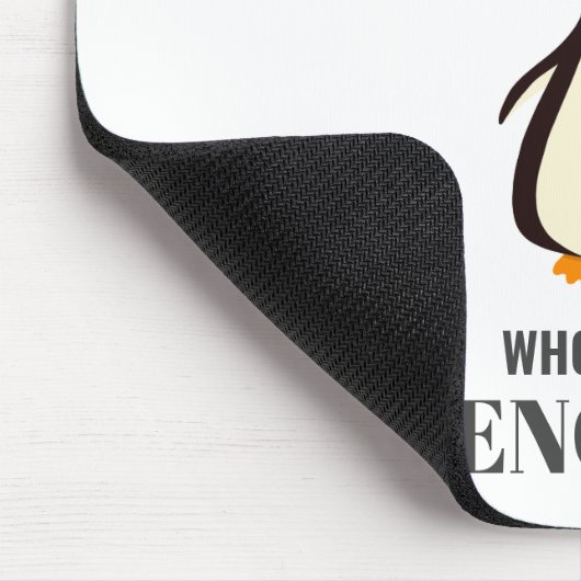 Nur ein Mädchen, das Pinguine Liebe Mousepad (Ecke)