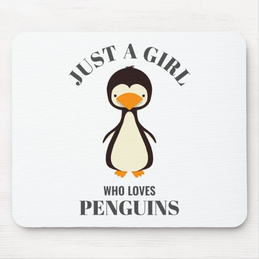 Nur ein Mädchen, das Pinguine Liebe Mousepad (Vorne)