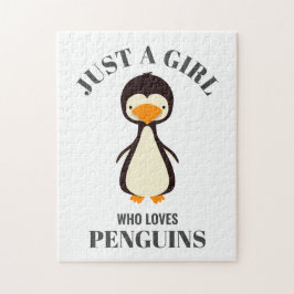 Nur ein Mädchen, das Pinguine Liebe Puzzle