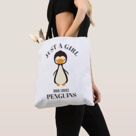 Nur ein Mädchen, das Pinguine Liebe Tasche