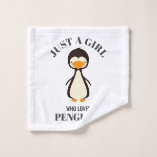 Nur ein Mädchen, das Pinguine Liebe Waschlappen