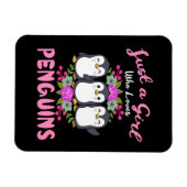 Nur ein Mädchen, das Pinguine Lieben gibt Frauenpi Magnet (Horizontal)