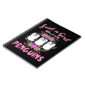 Nur ein Mädchen, das Pinguine Lieben gibt Frauenpi Notizblock (Linke Seite)