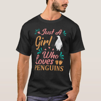 Nur ein Mädchen, das Pinguine Lieben Pinguin Lover T-Shirt