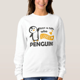 Nur ein Mädchen, das Pinguine Niedliches Pinguinhe Sweatshirt