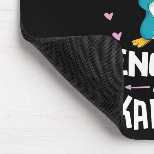 Nur ein Mädchen, das Pinguine und Karate-Geschenkw Mousepad (Ecke)