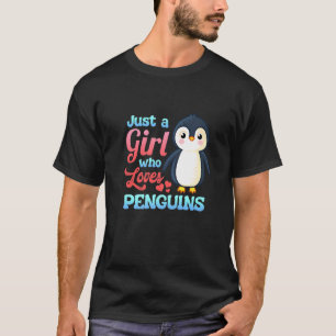 Nur ein Mädchen, das Pinguinflossen Pinguin Eis li T-Shirt