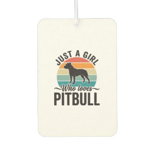 Nur ein Mädchen, das Pitbull Vintage-Hundedesign l Autolufterfrischer