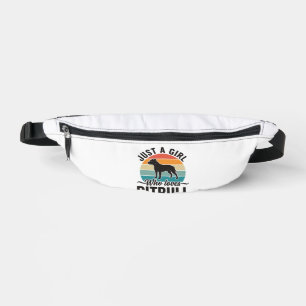 Nur ein Mädchen, das Pitbull Vintage-Hundedesign l Bauchtasche