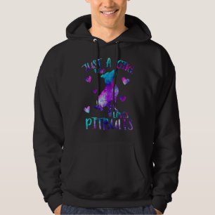 Nur ein Mädchen, das Pitbullen Liebe Hoodie