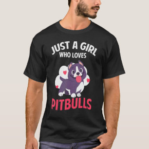 Nur ein Mädchen, das Pitbulls Lieben Pitbull Mamas T-Shirt