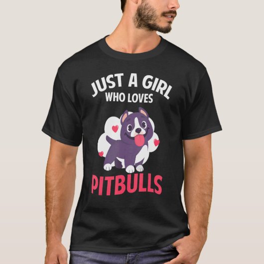 Nur ein Mädchen das Pitbulls liebt Pitbull Mütter T-Shirt (Vorderseite)