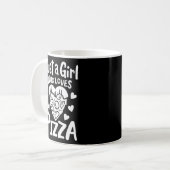 Nur ein Mädchen, das Pizza Lieben Kaffeetasse (Vorderseite Links)