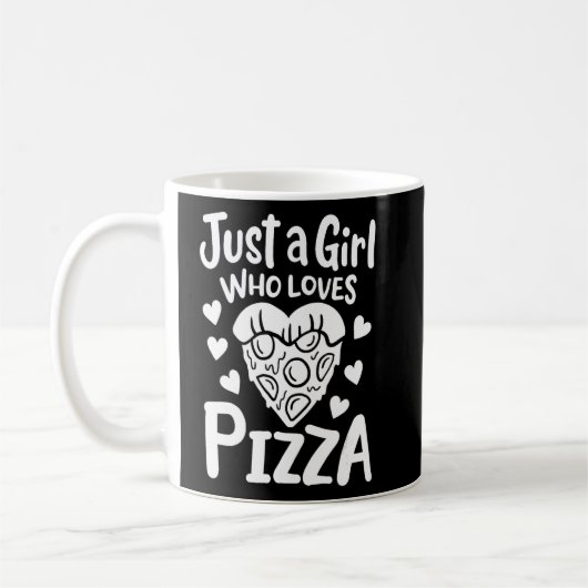 Nur ein Mädchen, das Pizza Lieben Kaffeetasse (Links)