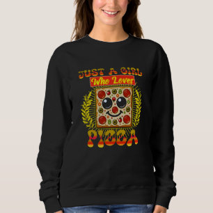 Nur ein Mädchen, das Pizza Lieben Sweatshirt