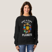 Nur ein Mädchen, das Planeten Liebe 8 Sweatshirt (Vorne ganz)