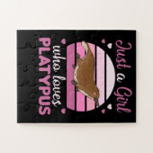 Nur ein Mädchen, das Plättchen Liebe Süßtiere Puzzle (Horizontal)