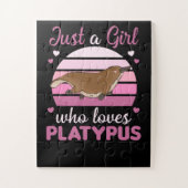 Nur ein Mädchen, das Plättchen Liebe Süßtiere Puzzle (Vertikal)