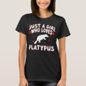Nur ein Mädchen, das Platypus Niedliche Platypus L T-Shirt (Vorderseite)
