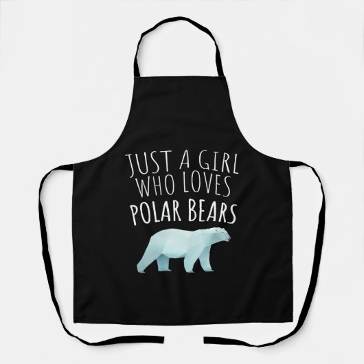 Nur ein Mädchen, das Polar Bears Animal Lover Schürze (Vorderseite)