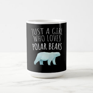 Nur ein Mädchen, das Polar Bears Animal Lover  Verwandlungstasse