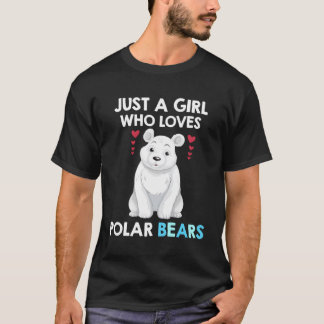 Nur ein Mädchen, das Polar Bears T Shirt Funny Co