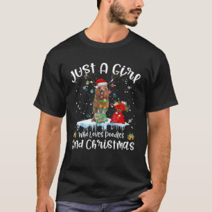 Nur ein Mädchen, das Poodle und Weihnachten hässli T-Shirt
