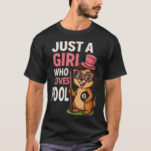 Nur ein Mädchen, das Poolbillard Poolspieler Gi li T-Shirt