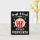 Nur ein Mädchen, das Popcorn Lieben Karte (Gelbe Blume)