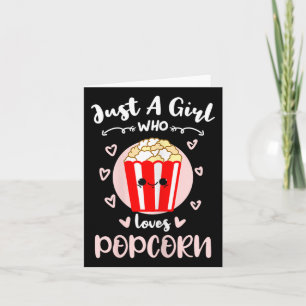 Nur ein Mädchen, das Popcorn Lieben Karte
